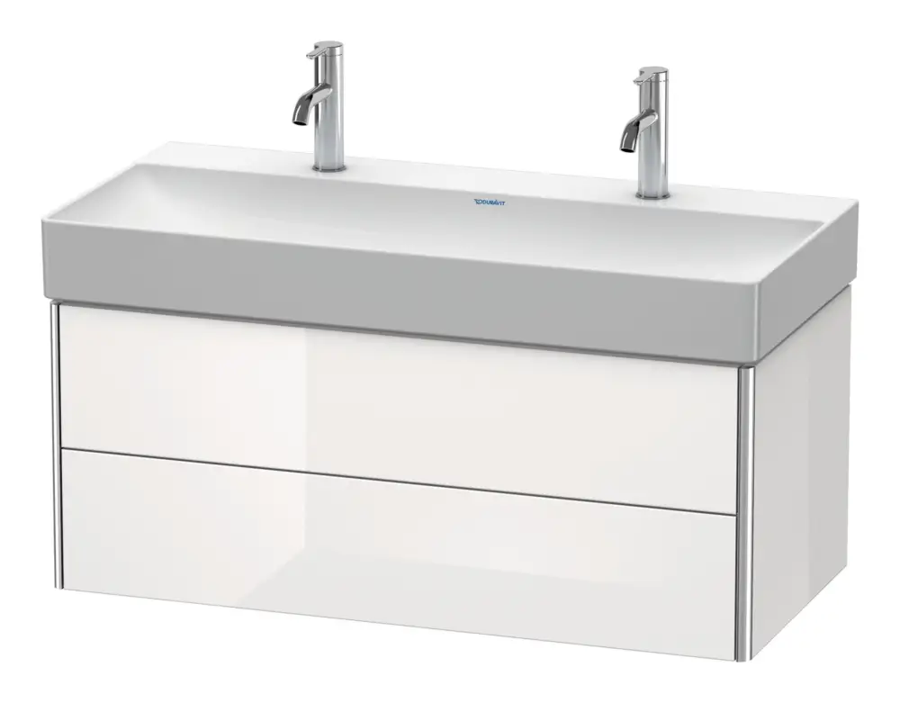 Wochenendangebot Duravit XSquare Waschtischunterschrank mit 2 Auszügen 984 x 397 x 460 mm - Schwarz Hochglanz Lack