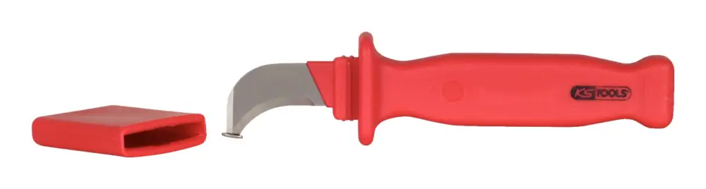 KS Tools Kabelmesser mit Schutzisolierung und Hakenklinge, 200 mm Bestpreis