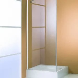 Abverkauf Hüppe 501 Design pure Seitenwand für Schwingtür Weiß Grau getönt - 700mm / 1750mm