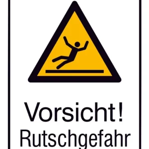 Top-Seller SafetyMarking Warnschild Alu geprägt Rutschgefahr 262 x 371 mm