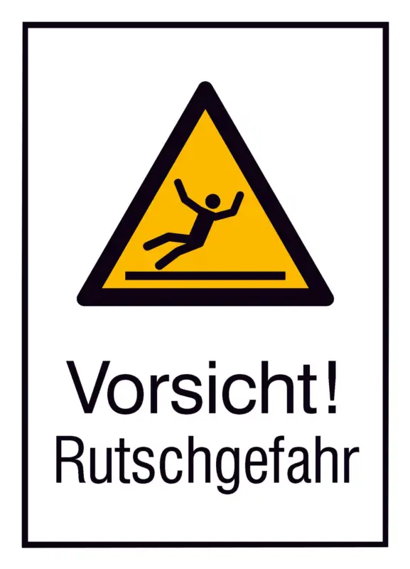 Top-Seller SafetyMarking Warnschild Alu geprägt Rutschgefahr 262 x 371 mm