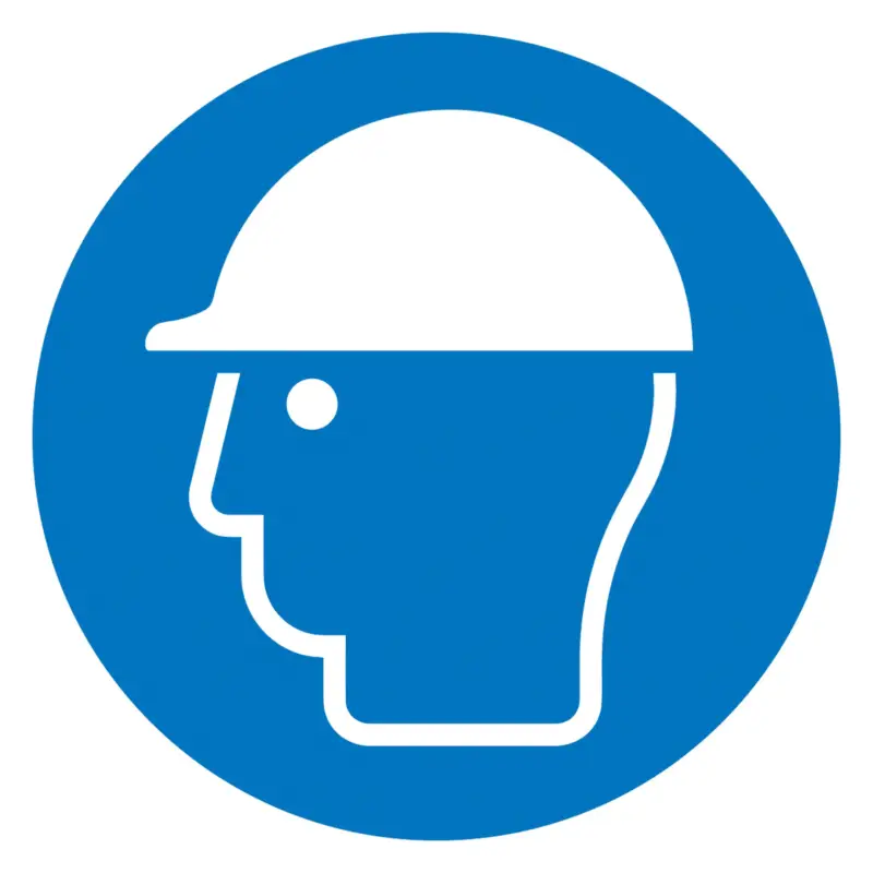 Nur Heute SafetyMarking Gebotsschild Alu 200 mm Kopfschutz