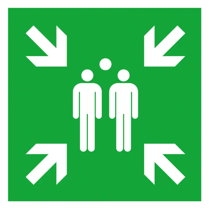Top-Seller SafetyMarking Sicherheitsschild Folie Sammelstelle 400 x 400 mm