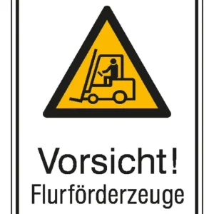 Top-Seller SafetyMarking Warnschild Alu geprägt Flurförderzeuge 520 x 742 mm