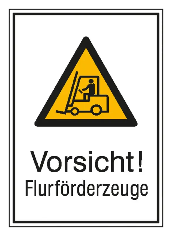 SafetyMarking Warnschild Alu geprägt Flurförderzeuge 262 x 371 mm Neu Im Sortiment
