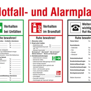Ausverkauf SafetyMarking Notfall- und Alarmplan Kunststoff (PVC)