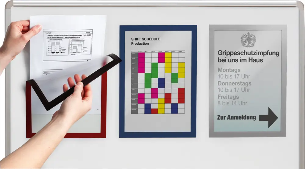 Sichere Zahlung Durable Magnetrahmen A4 5 Stück metallic silber