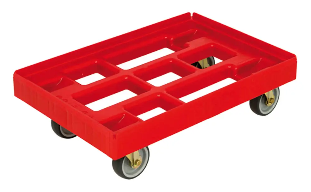 Direktkauf ESB Transportroller 610 x 410 mm rot mit 4 Lenkrollen