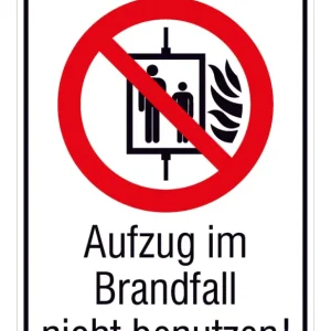 SafetyMarking Verbotsschild 13,1 x 18,5 mm Aufzug nicht benutzen Folie Bestpreis