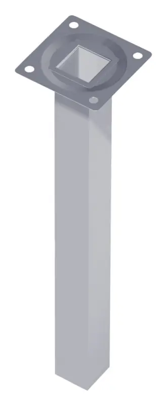 Angebot Element System Stahlrohrmöbelfüsse weiss 800 mm eckig(Verpackungseinheit: 4Stück)