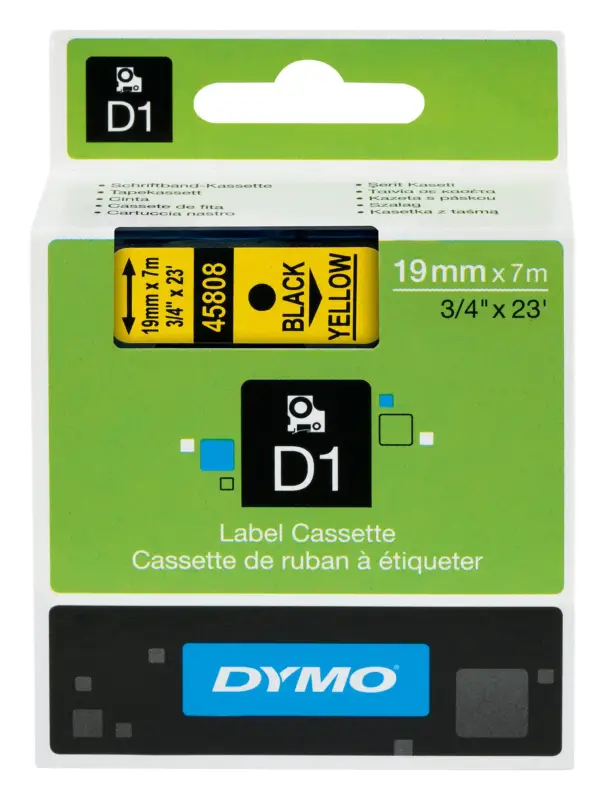 Preis Gesenkt Dymo Schriftband 45803 schwarz / weiß 19 mm x 7m