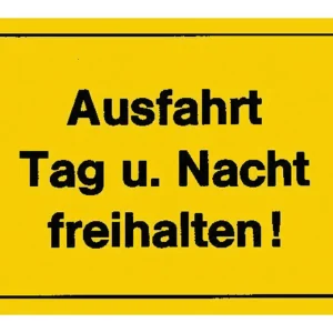 Adco Verbotsschilder Ausfahrt Tag und Nacht fre Abverkauf