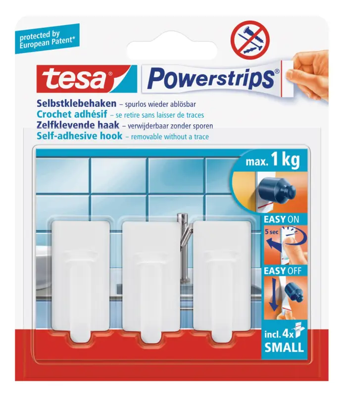 Tesa Powerstrips Haken Small Classic chrom Kracherpreis