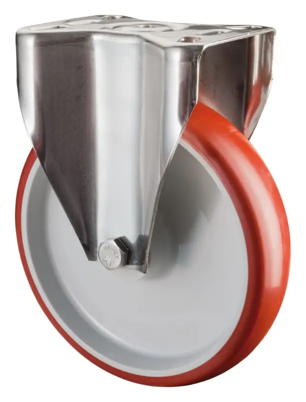 BS Rollen Bockrolle aus Polyuretan / Edelstahl Rad-Durchmesser 100 mm 120 Kg Tragkraft Top-Angebot