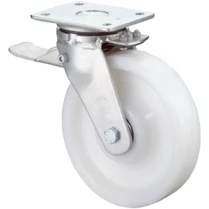 BS Rollen Lenkrolle mit Feststeller aus Polyuretan mit Kugellager und Anschraubplatte 125 mm Sichere Zahlung