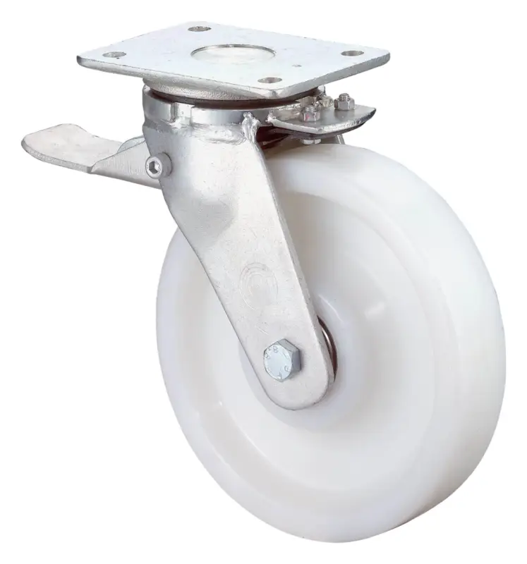 BS Rollen Lenkrolle mit Feststeller aus Polyuretan mit Kugellager und Anschraubplatte 125 mm Sichere Zahlung