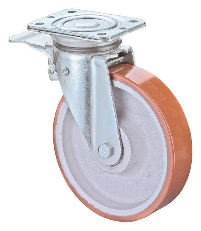 BS Rollen Lenkrolle fest 125 mm mit Kugellager schwer verzinkt Gussfelge Preis Gesenkt