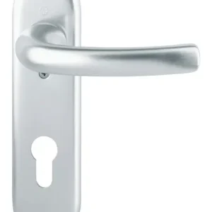 Hoppe Tokyo Aluminium-Kurzschild-Türgriff-Garnitur 1710/273KP, Profilzylinder, für Innentüren - silberfarben Beliebt