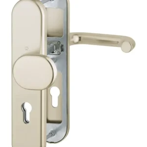 Hoppe Paris Aluminium-Schutz-Langschild-Wechsel-Garnitur 86G/3331/3310/138L, Profilzylinder, für Außen-/Wohnungsabschluss-Türen (42-47 mm) - neusilberfarben Preisreduziert