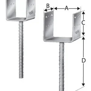 Bestseller Simpson Strong-Tie Stützenfuß PPD90/90G(Verpackungseinheit: 10Stück)