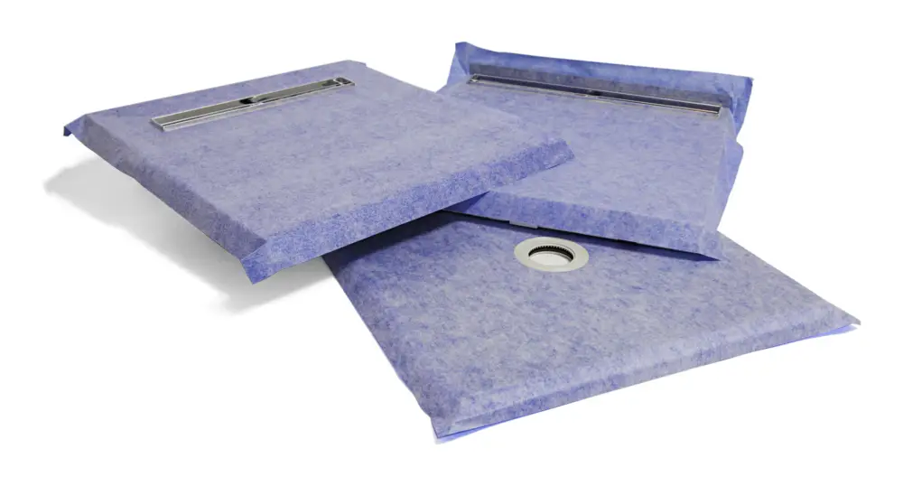 Repabad Bodenelement 80 x 100 cm mit TECE Duschrinne Eckeinbau / 4-seitiges Gefälle Letzte Chance