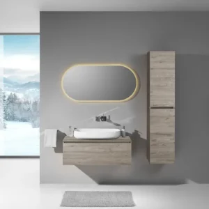 Zertifiziert Repabad Base 45 Unterschrank 45 x 90 cm mit 1 Auszug - Eiche Natur