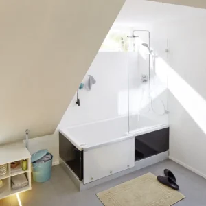 Angebot Repabad Aufpreis Glasfront für Easy-in 170 Einstieg rechts Nische - Dark Black