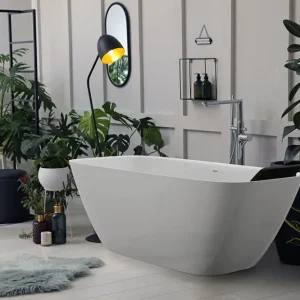 Hoesch LaSenia Freistehende Badewanne flach 1700 x 750 mm - Weiß matt Super-Preis