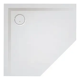 Aktuell Hoesch Muna Fünfeckduschwanne 1000 x 1000 mm - Schiefergrau