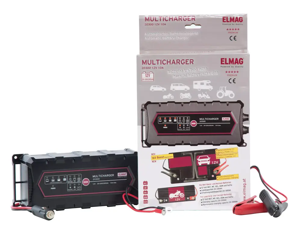 Automatisches Batterieladegerät 12 V. MULTICHARGER 20300 max. 10 A. Sonderaktion