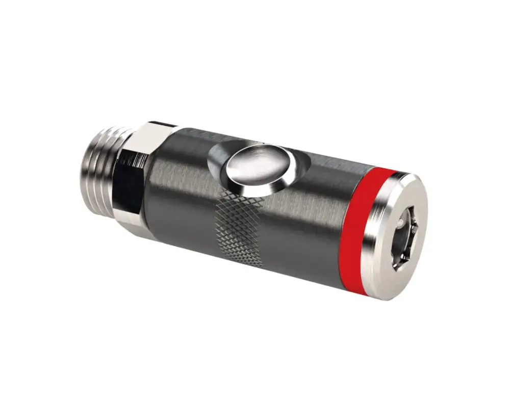Sicherheitskupplung AG 3/8' mit Druckknopf und Drehgelenk DN 7,4- 1 Stk. Packung - SB Sale