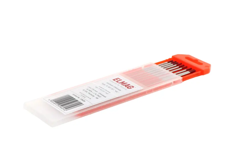 Wolfram-Elektrode Type 'E-WT 20', 'rot' 2,4 x 175 mm - Universal, W 98% + 2 % ThO2 10 Stk. Packung - SB Jetzt Bestellen