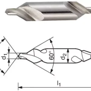 Zentrierbohrer DIN 333 Form A Bohr.Ø 4,00 x Schaft.Ø 10 mm, L=56mm, spiralgenutet, 60° Senkwinkel, rechtsschneidend, aus HSS Bestseller