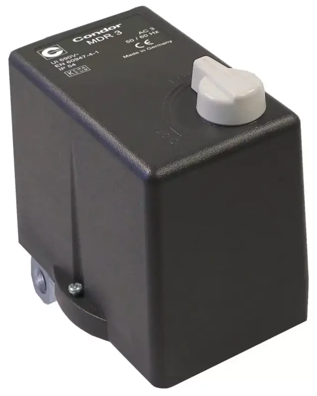 Druckschalter CONDOR MDR 3 EA/11bar, 400 Volt (2,5 - 4A)inkl. Druckentlastungsventil EV3 S Neuheit