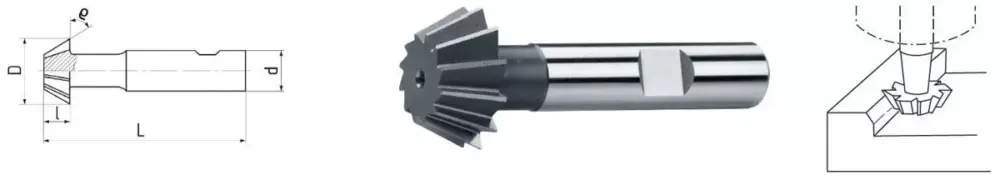 Sofort Bestellen HSS Co5 Winkel-Stirnfräser DIN1835B Ø 20,0 x 5,0 mm, 45°