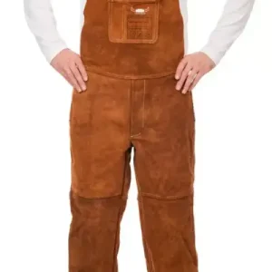 Schweißer Latzhose Größe XL, WELDAS 44-7440/7648 Lava Brown™ Spalt-Rindleder, L=144 cm, Neue Ware