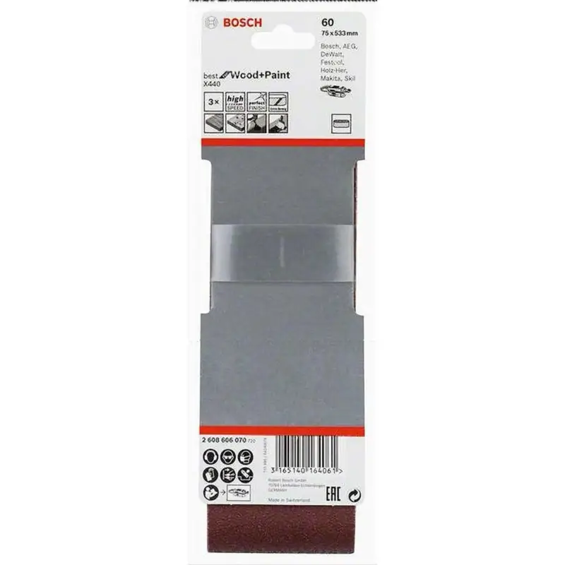 Letzte Chance Bosch Schleifband 3 Stk.K 40 Holz/Farbe 75x533mm ProfessinelBandschleifer