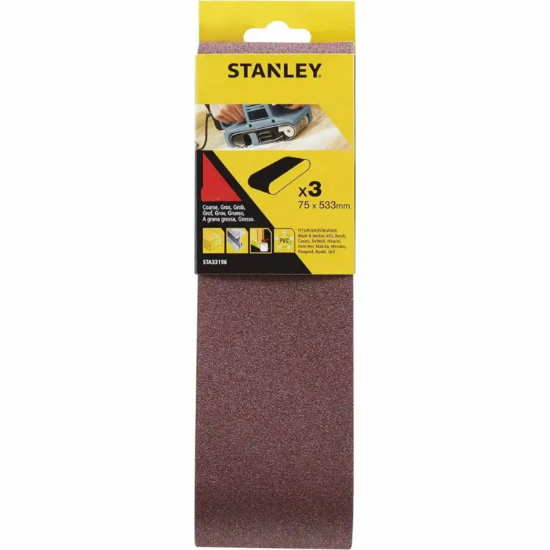 Stanley Schleifband 3 Stk.K100 Holz / Farbe 75x533mmBandschleifer Rabatt