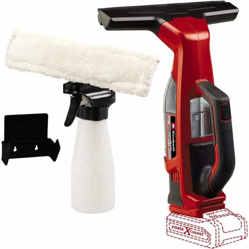 Abverkauf Einhell Akku-Fensterreiniger BRILLIANTO Power X-Change (18 V, 28 cm lange Saugdüse, streifenfreie Reinigung, inkl. Sprühflasche mit Mikrofasertuch, ohne Akku