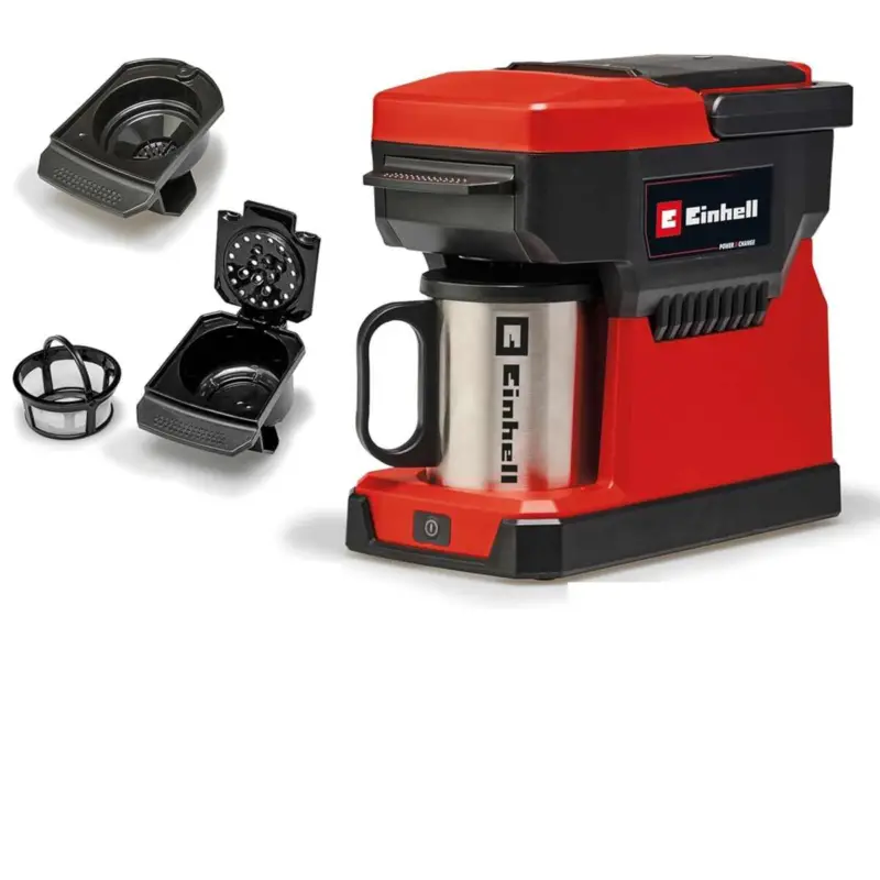 Top-Seller Einhell Akku-Kaffeemaschine TE-CF 18 Li-Solo Power X-Change 18 V, 240 ml Wasserbehälter, für Filterkaffee & Kaffeepads, Tragegriff, inkl. Kaffeetasse mit Deckel, ohne Akku