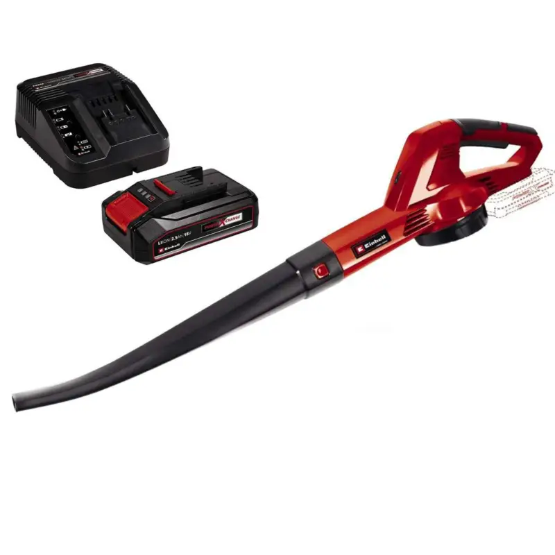 Einhell Akku-Laubbläser GC-CL 18 Li E 2.5 Ah Power X-Change (18 V, 210 km/h Luftgeschwindigkeit,t u. leistungsstark, Drehzahlregelung, Softgrip,mit Akku / Ladegerät Neue Kollektion
