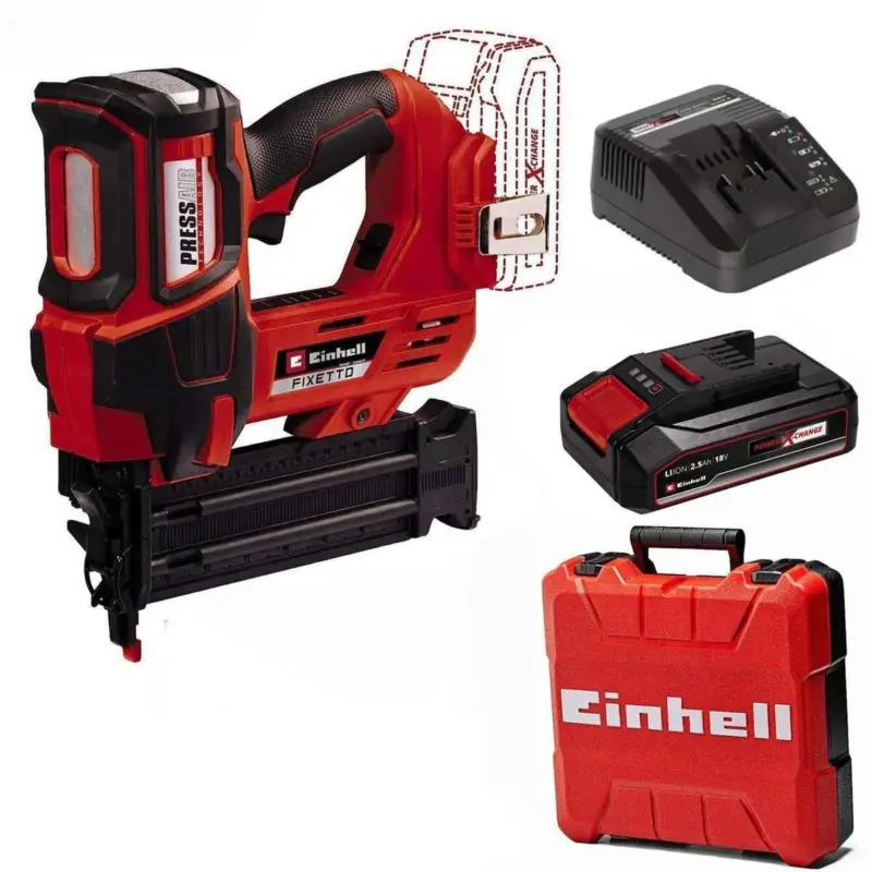 Einhell Professional Nagler FIXETTO 18/50 N 18V, Akku 2.5 Ah, Koffer, Ladegerät Finale Aktion