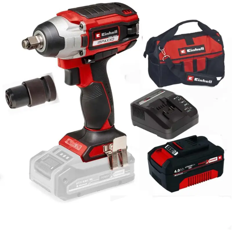 Sofort Bestellen Einhell Schlagschrauber IMPAXXO 18/230 18 V,230 Nm, Akku 4.0 Ah Tasche Bürstenloser Motor