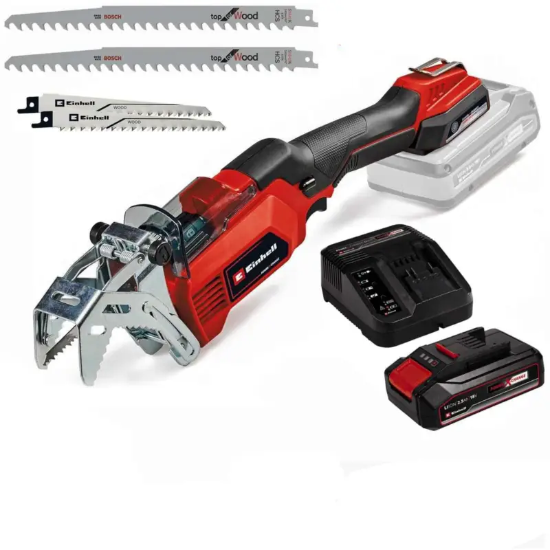 Einhell Astsäge GE-GS 18/150 Li-18V Akku 2.5 Ah2 kwb + 2 Bosch Sägeblätter Sonderaktion