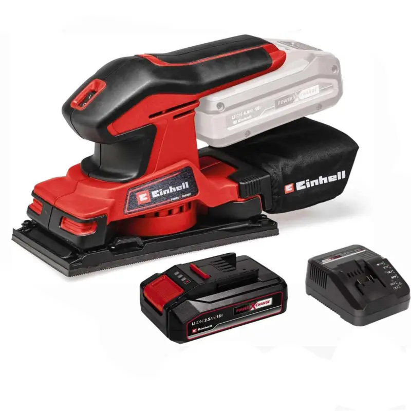 Billig Einhell Akku-Schwingschleifer TC-OS 18/187 Li mit Akku 2.5 Ah / Ladegerät