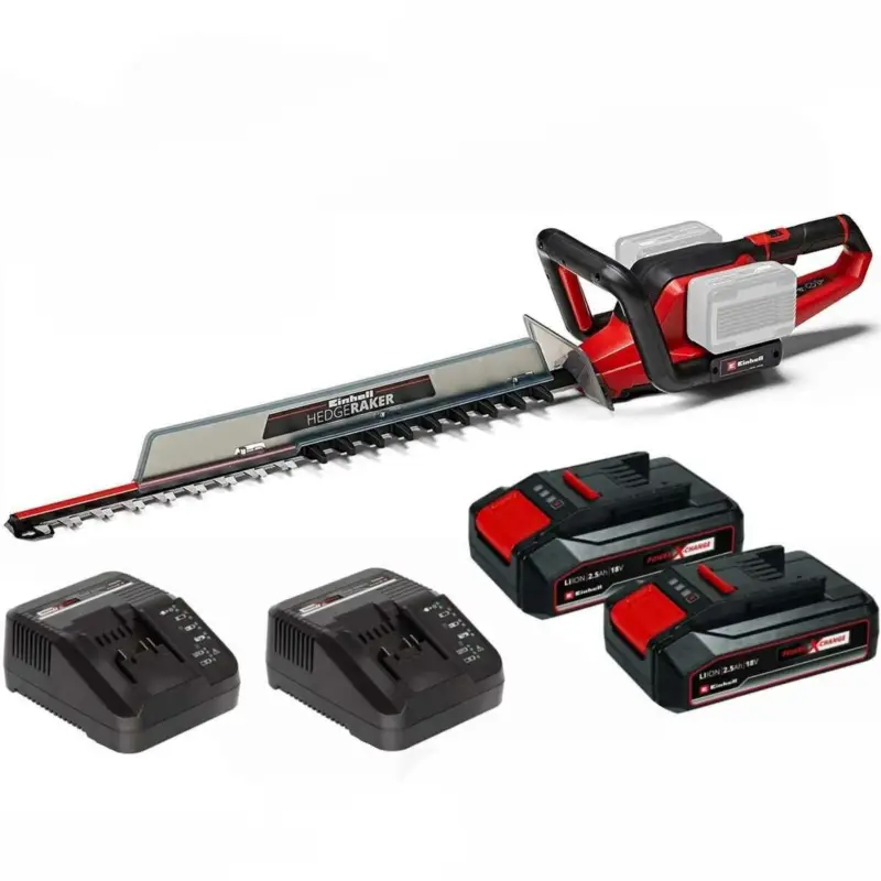 Einhell 36V Heckenschere GE-CH 36/65 2 x Akku 2.5 Ah + 2 x Ladegerät 65 cm Schnittlänge Ausverkauf