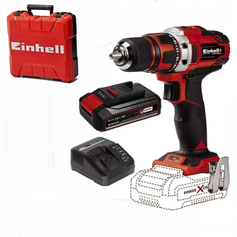 Einhell 18V Bohrschrauber TE-CD 18/40 Li- Akku 2.5 Ah Koffer Top-Angebot