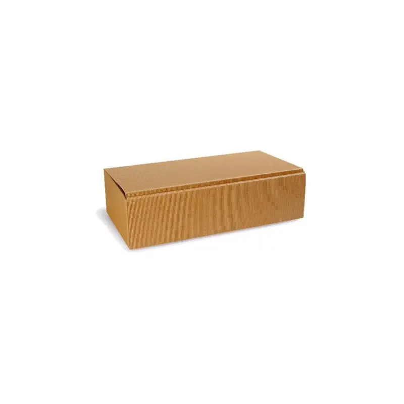 Beliebt Transpak Flaschengeschenkkarton Maße 361x188x94mm natur offene Welle natur