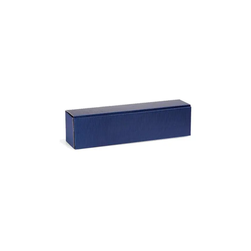 Begrenztes Angebot Transpak Flaschengeschenkkarton Maße 385x92x96mm saphirblau offene Welle saphirblau