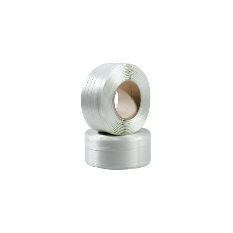 Transpak Umreifungsband Breite 19mm Länge 600lfm 60 SCC Polyester weiß Reißfestigkeit 500kp Sale